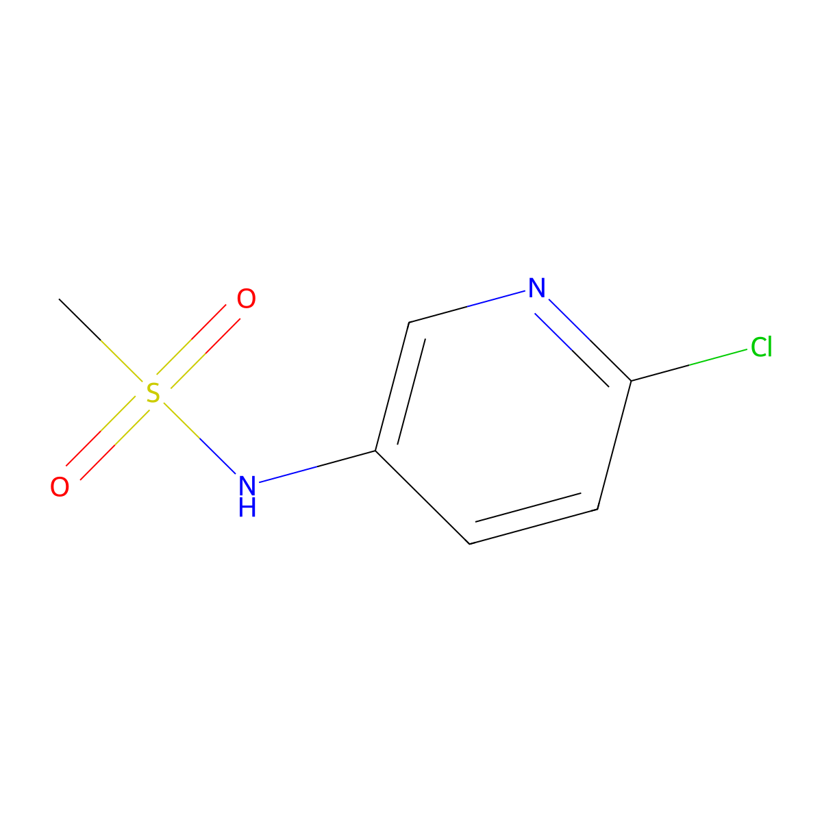N-(6-chloropyridin-3-yl)methanesulfonamide molecular structure, CAS 143937-70-6