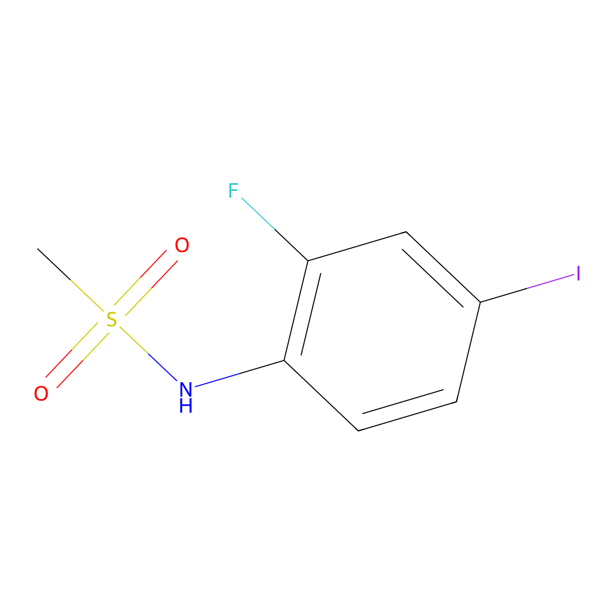N-(2-Fluoro-4-iodophenyl)methanesulfonamide molecular structure, CAS 143937-74-0