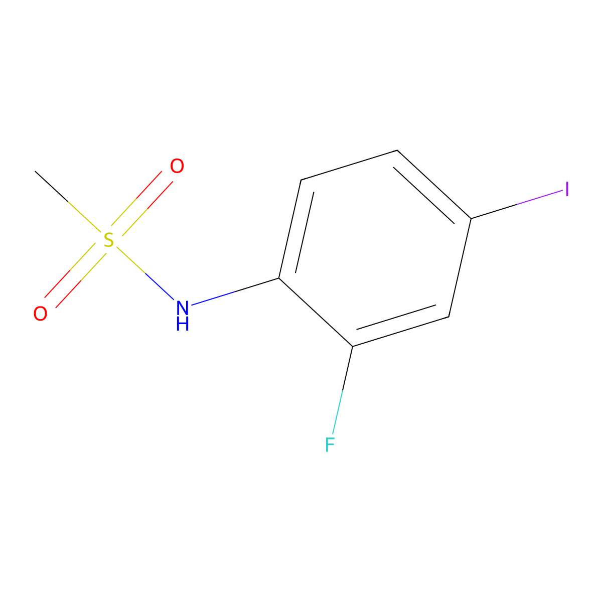 N-(2-Fluoro-4-iodophenyl)methanesulfonamide molecular structure, CAS 143937-74-0
