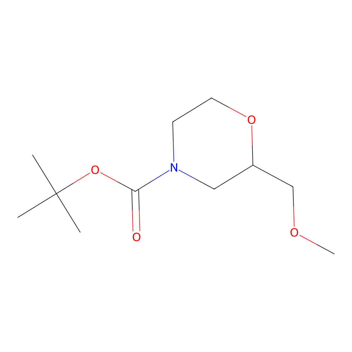 (S)-Tert-butyl 2-(methoxymethyl)morpholine-4-carboxylate molecular structure, CAS 1439373-19-9