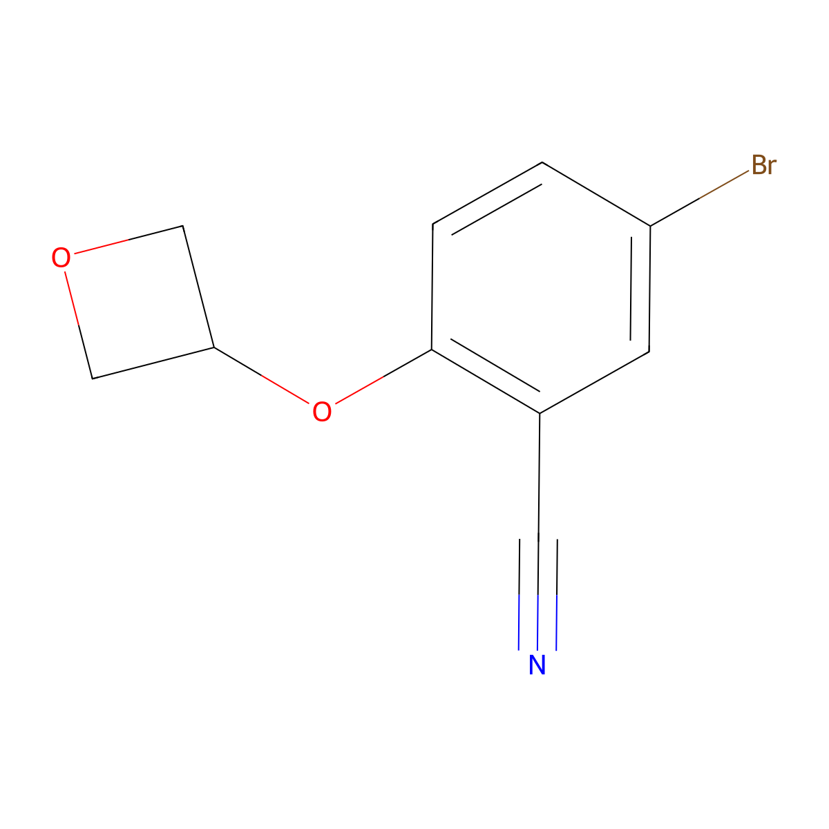 5-Bromo-2-(oxetan-3-yloxy)benzonitrile molecular structure, CAS 1439378-08-1