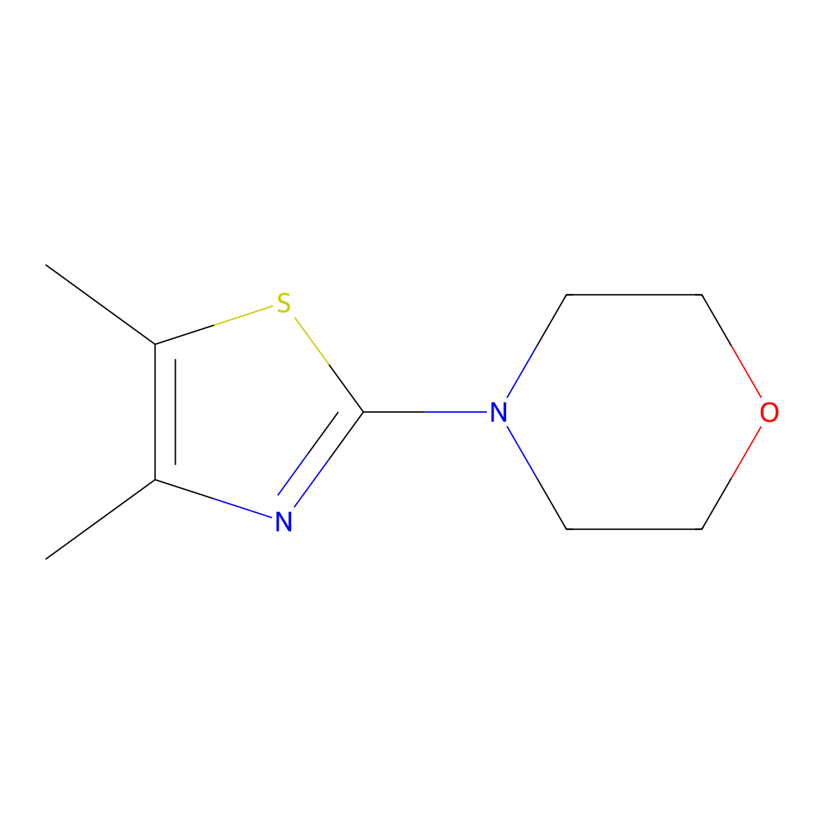 4-(4,5-Dimethyl-1,3-thiazol-2-yl)morpholine molecular structure, CAS 1439378-23-0