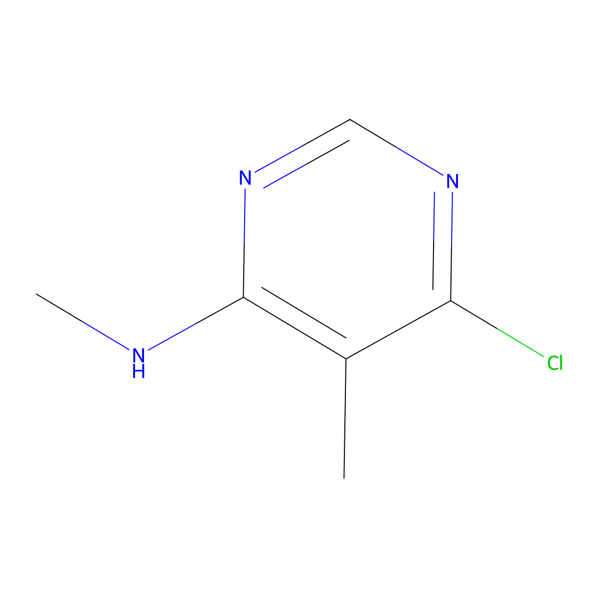 6-chloro-N,5-dimethylpyrimidin-4-amine molecular structure, CAS 14394-57-1