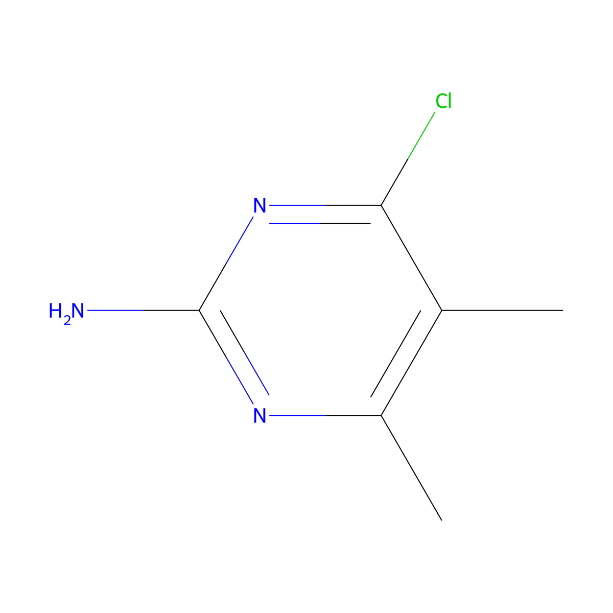 4-Chloro-5,6-dimethylpyrimidin-2-amine molecular structure, CAS 14394-61-7