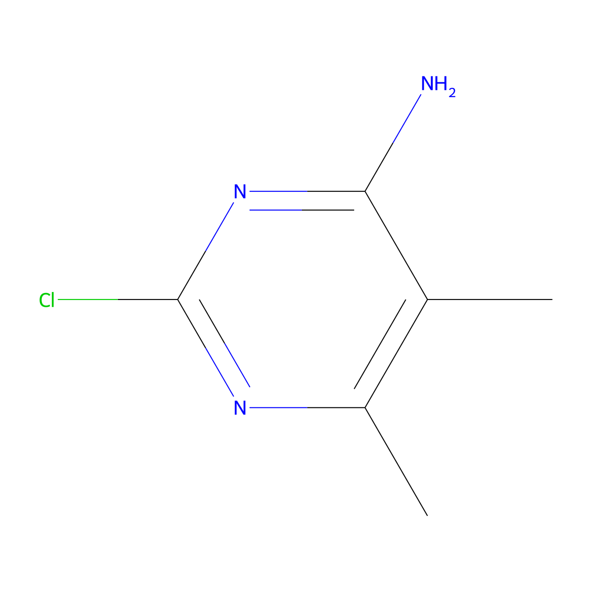 2-Chloro-5,6-dimethylpyrimidin-4-amine molecular structure, CAS 14394-62-8