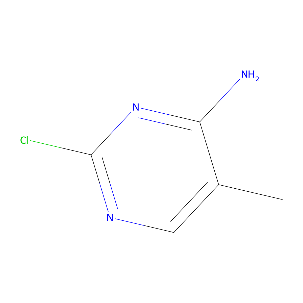 2-Chloro-5-methylpyrimidin-4-amine molecular structure, CAS 14394-70-8