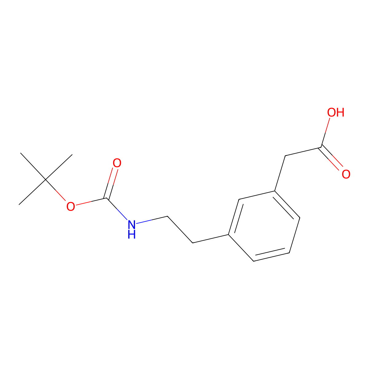 2-[3-(2-{[(Tert-butoxy)carbonyl]amino}ethyl)phenyl]acetic acid molecular structure, CAS 1439400-23-3