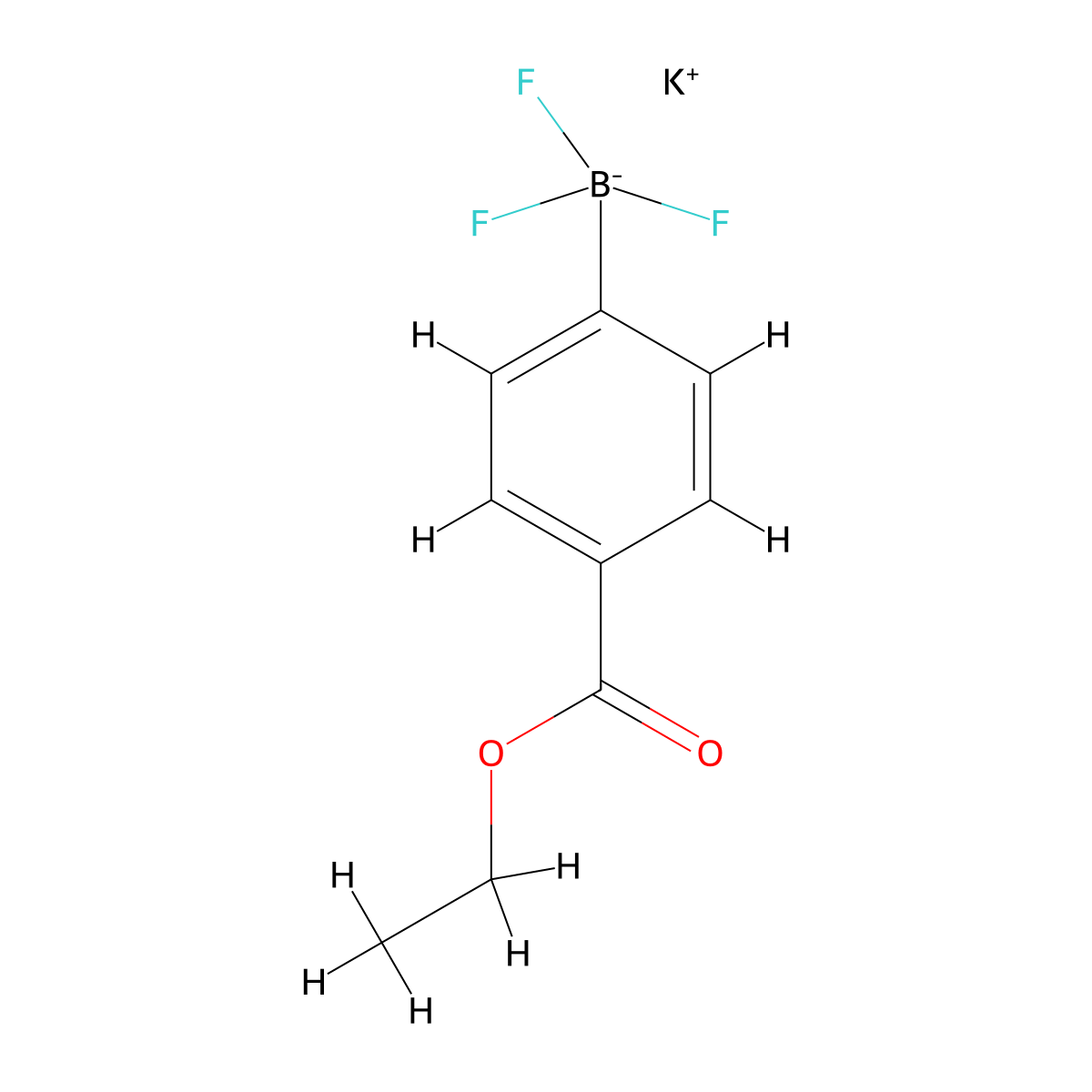 Potassium 4-ethoxycarbonyl phenytrifluoroborate molecular structure, CAS 1439402-07-9