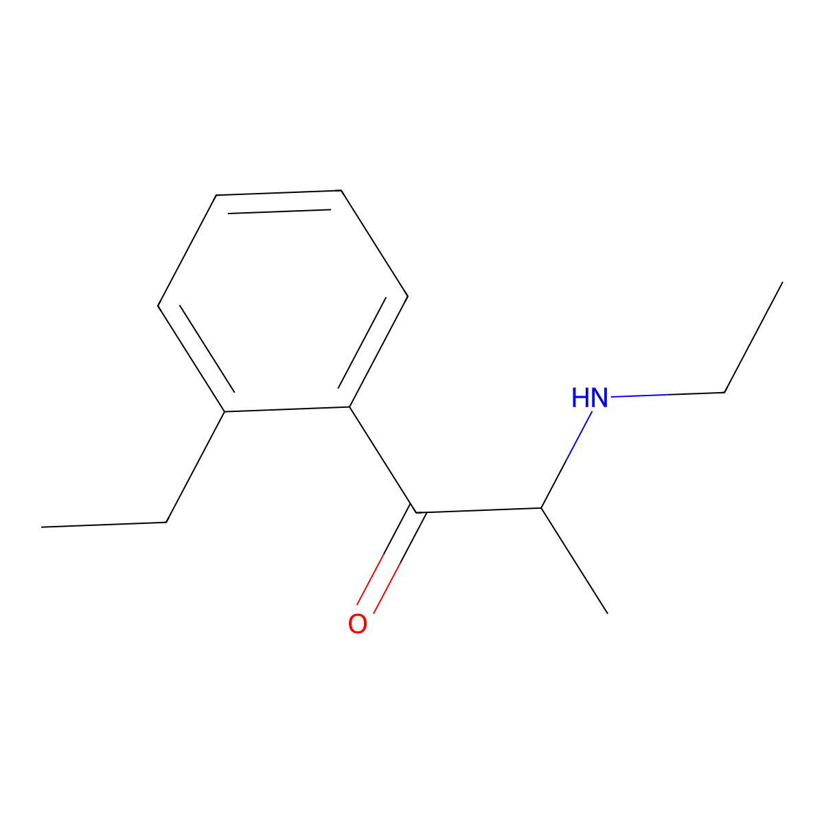 2-Ethylethcathinone molecular structure, CAS 1439439-82-3