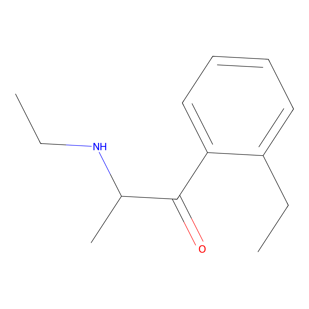 2-Ethylethcathinone molecular structure, CAS 1439439-82-3
