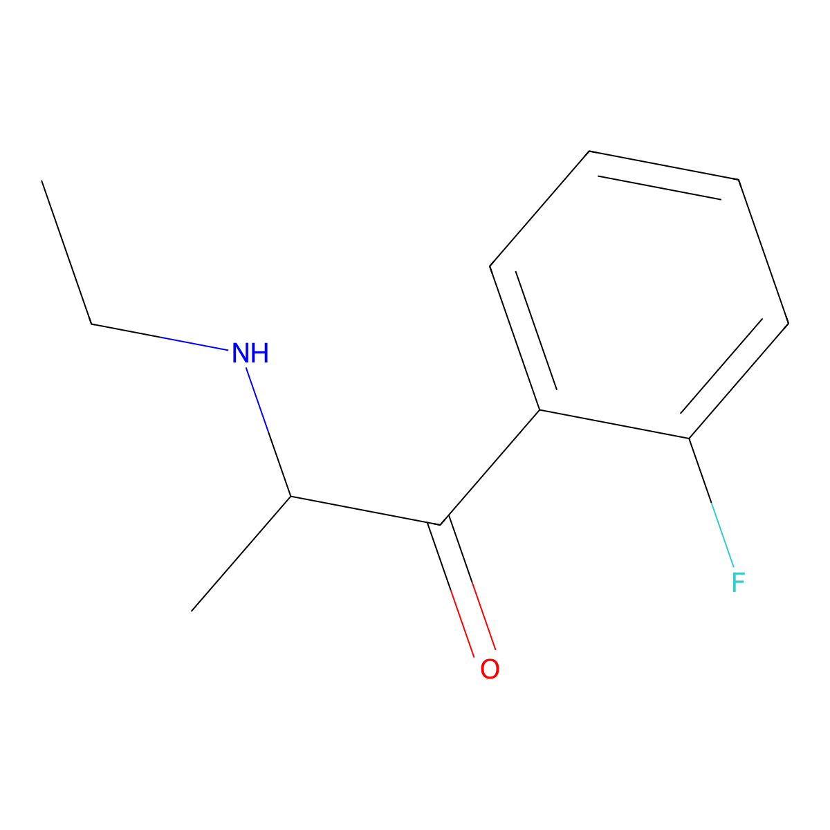 2-Fluoroethcathinone molecular structure, CAS 1439439-85-6