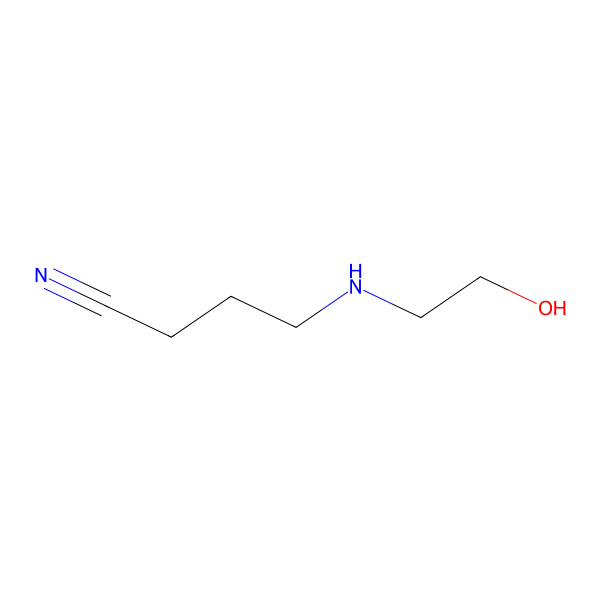 4-(2-Hydroxyethylamino)butanenitrile molecular structure, CAS 143944-85-8