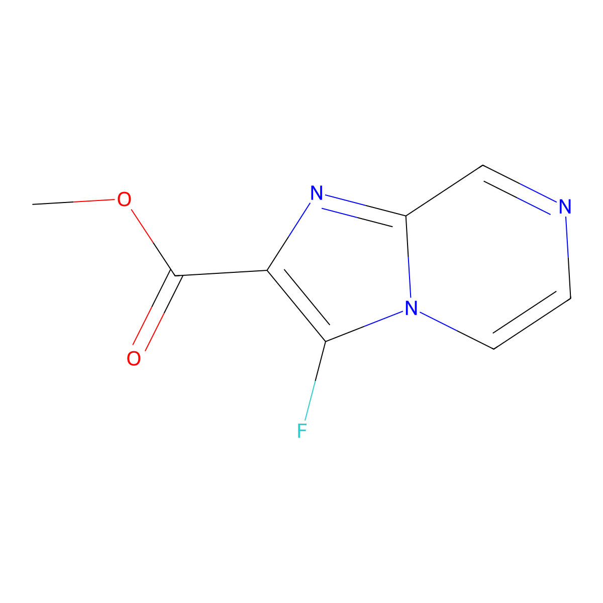Methyl 3-fluoroimidazo[1,2-a]pyrazine-2-carboxylate molecular structure, CAS 1439441-36-7