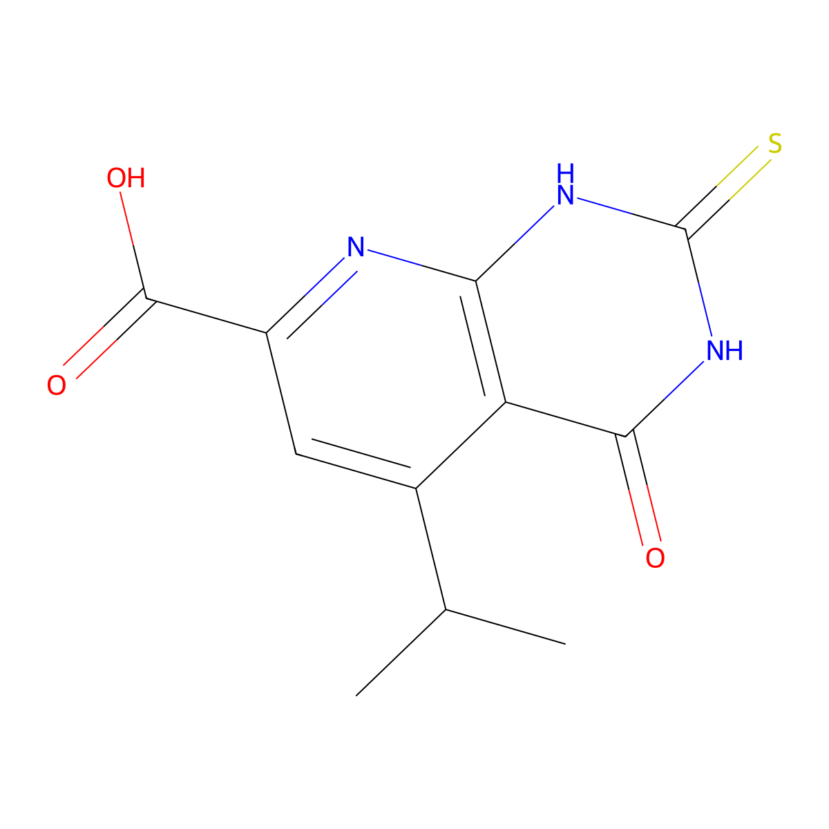 5-Isopropyl-4-oxo-2-thioxo-1,2,3,4-tetrahydropyrido[2,3-d]pyrimidine-7-carboxylic acid molecular structure, CAS 1439441-62-9
