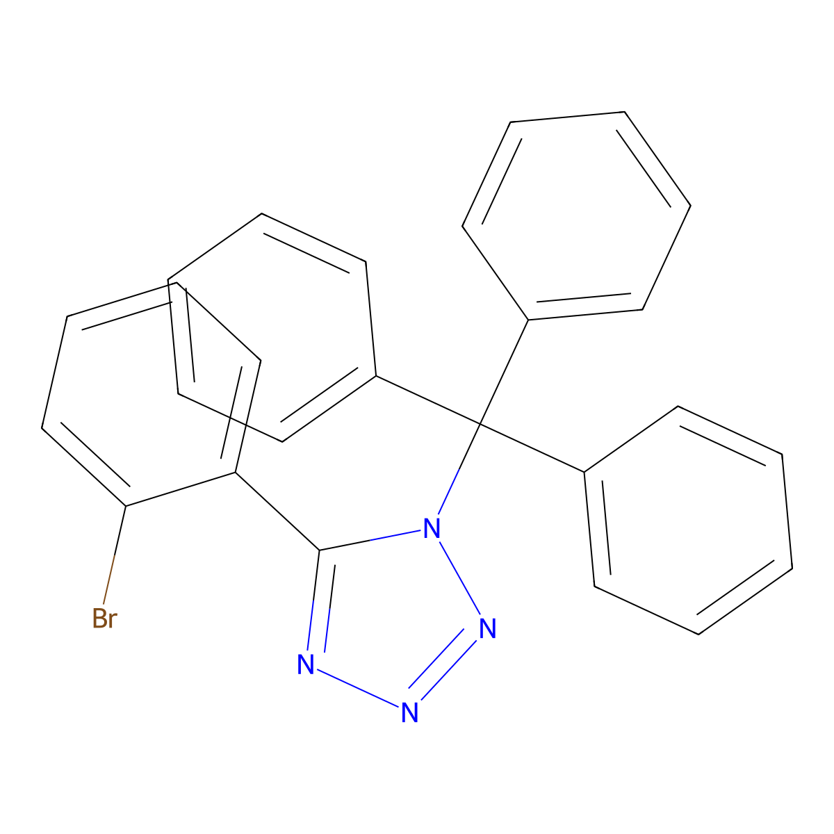 5-(2-Bromophenyl)-1-(triphenylmethyl)-1H-tetrazole molecular structure, CAS 143945-72-6