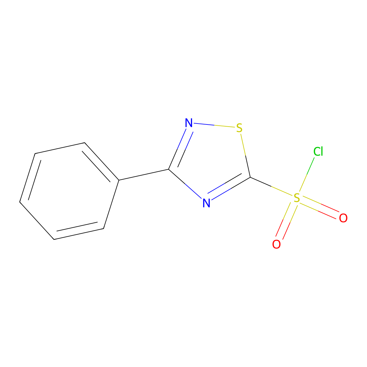 3-phenyl-1,2,4-thiadiazole-5-sulfonyl Chloride molecular structure, CAS 143947-88-0