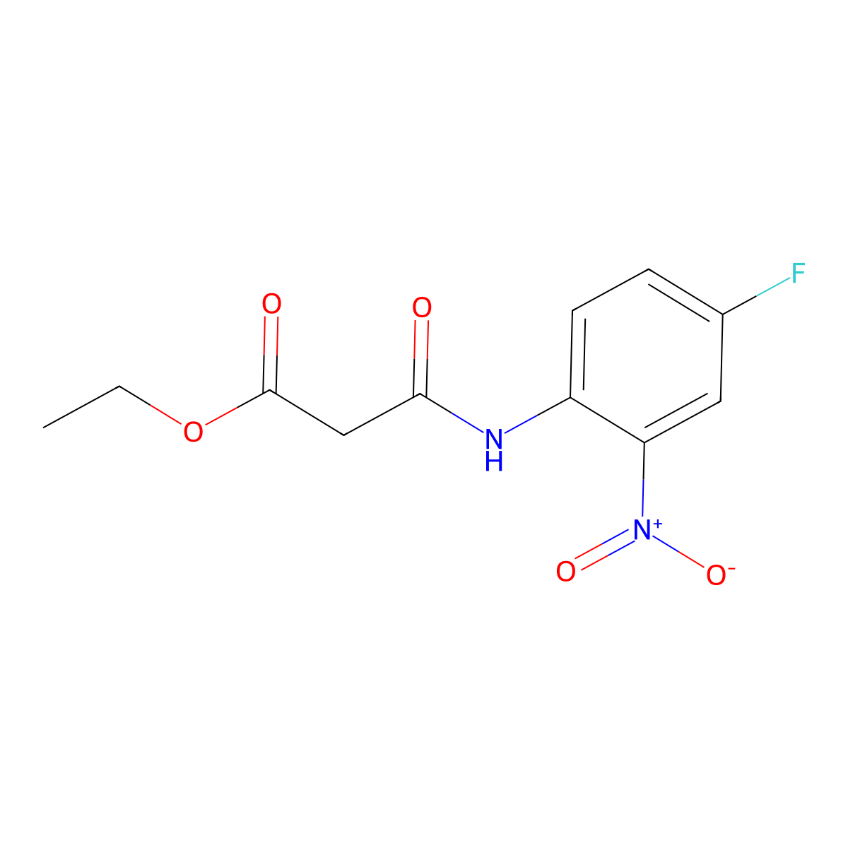 Ethyl 3-((4-fluoro-2-nitrophenyl)amino)-3-oxopropanoate molecular structure, CAS 143948-69-0