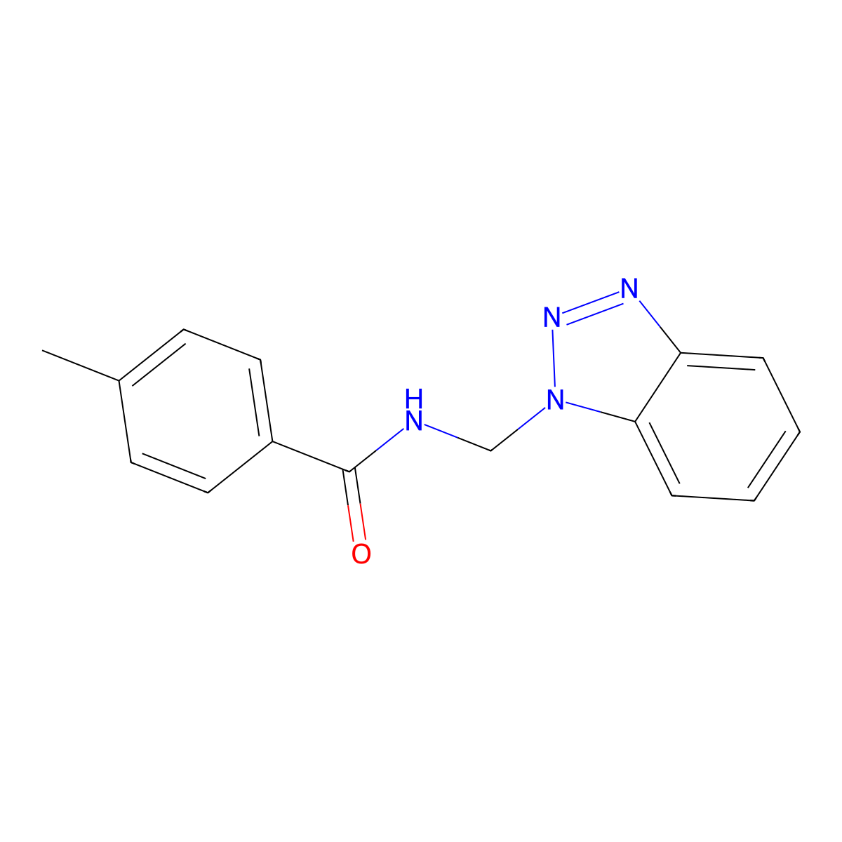 N-(1H-1,2,3-Benzotriazol-1-ylmethyl)-4-methylbenzamide molecular structure, CAS 143949-80-8