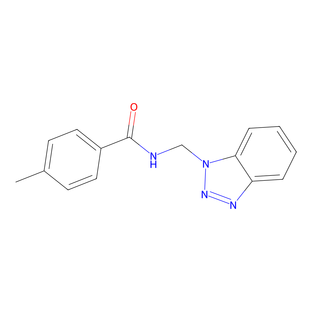 N-(1H-1,2,3-Benzotriazol-1-ylmethyl)-4-methylbenzamide molecular structure, CAS 143949-80-8