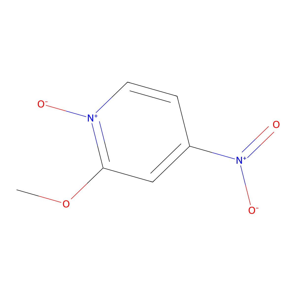 2-Methoxy-4-nitropyridine-n-oxide molecular structure, CAS 14395-39-2