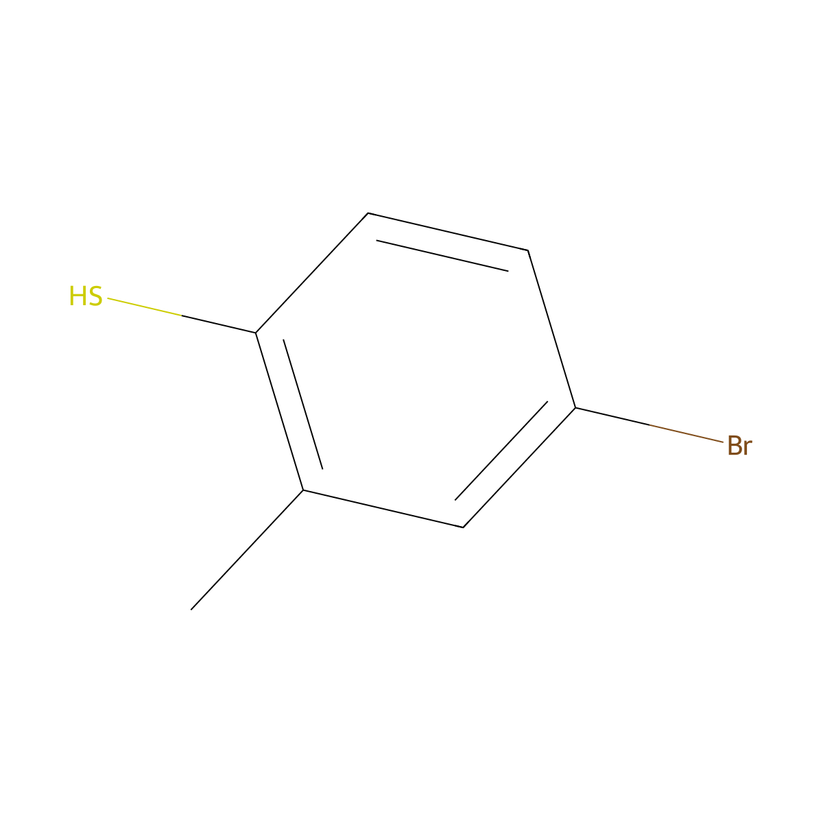 4-Bromo-2-methylbenzenethiol molecular structure, CAS 14395-51-8