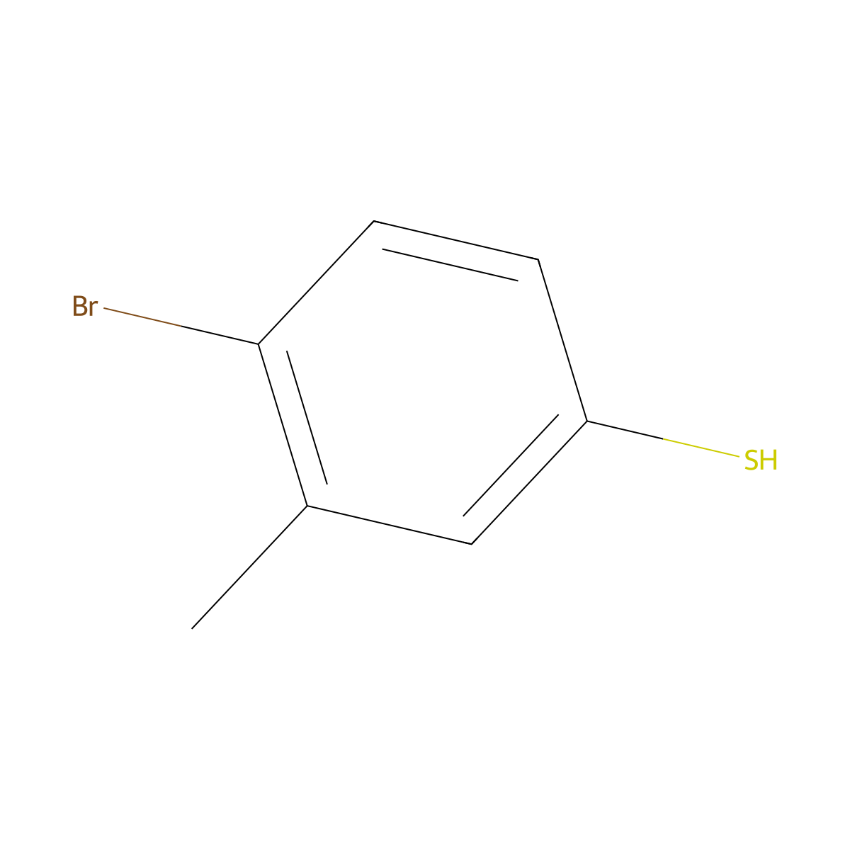 4-Bromo-3-methylbenzene-1-thiol molecular structure, CAS 14395-52-9