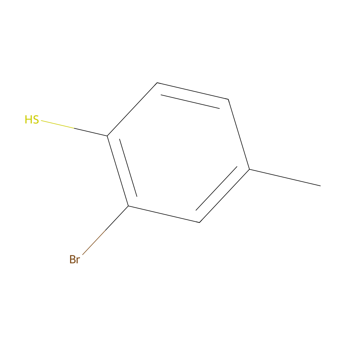 2-Bromo-4-methylbenzene-1-thiol molecular structure, CAS 14395-53-0