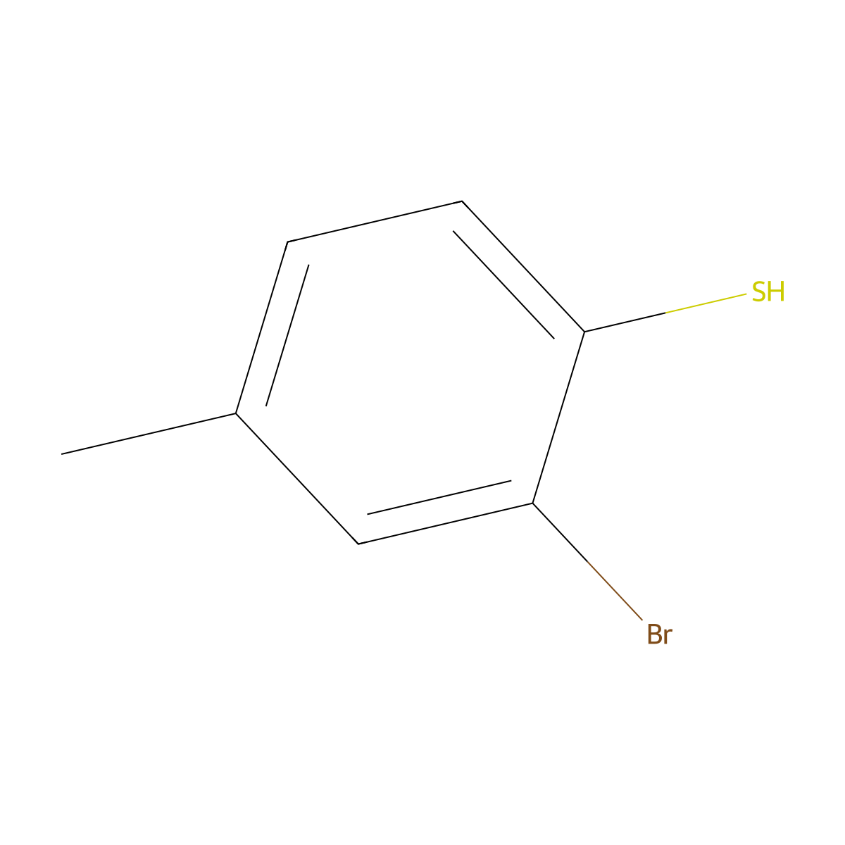 2-Bromo-4-methylbenzene-1-thiol molecular structure, CAS 14395-53-0