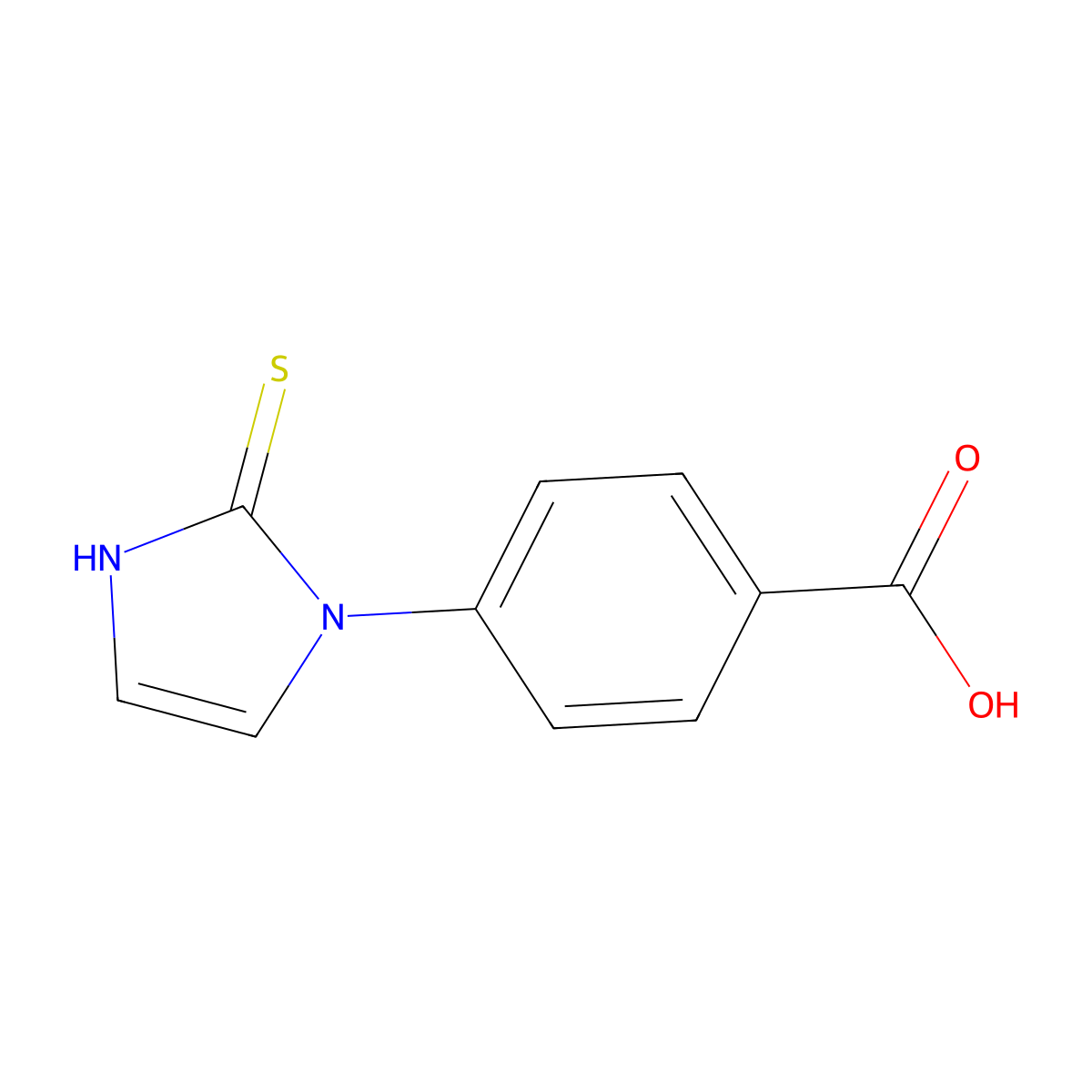 4-(2-sulfanylidene-2,3-dihydro-1H-imidazol-1-yl)benzoic acid molecular structure, CAS 14395-61-0