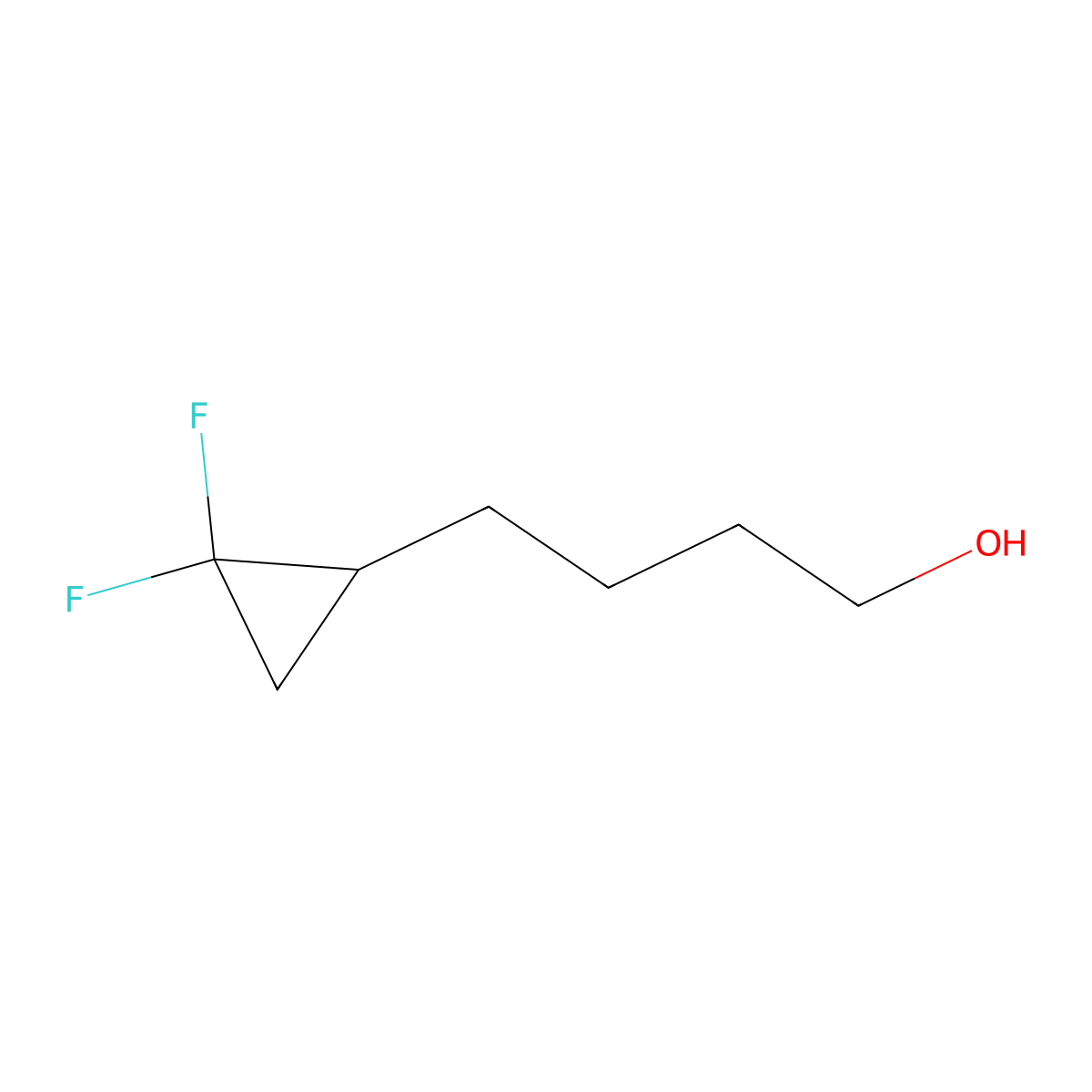 4-(2,2-Difluorocyclopropyl)butan-1-OL molecular structure, CAS 143952-26-5