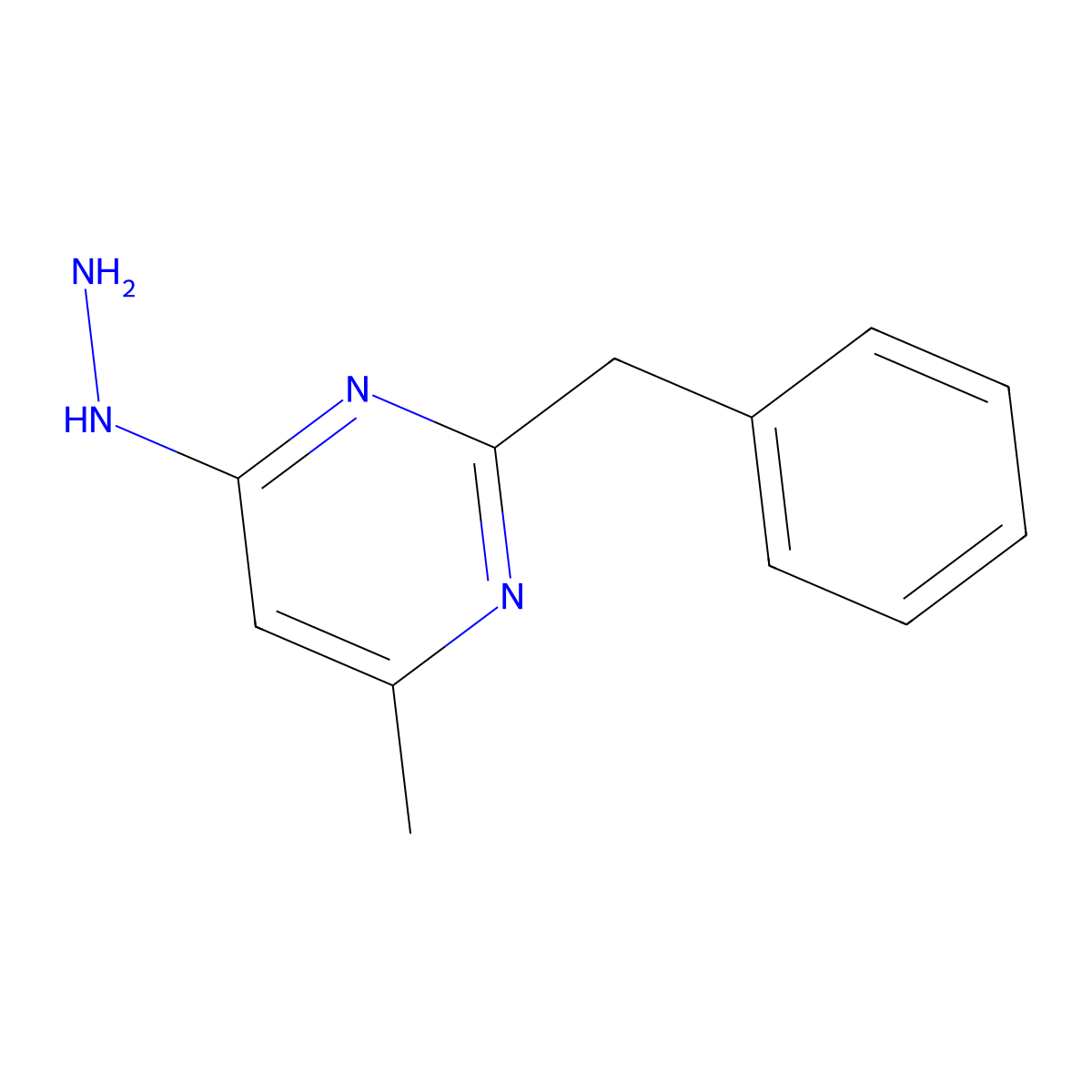 2-Benzyl-4-hydrazinyl-6-methylpyrimidine molecular structure, CAS 143954-30-7