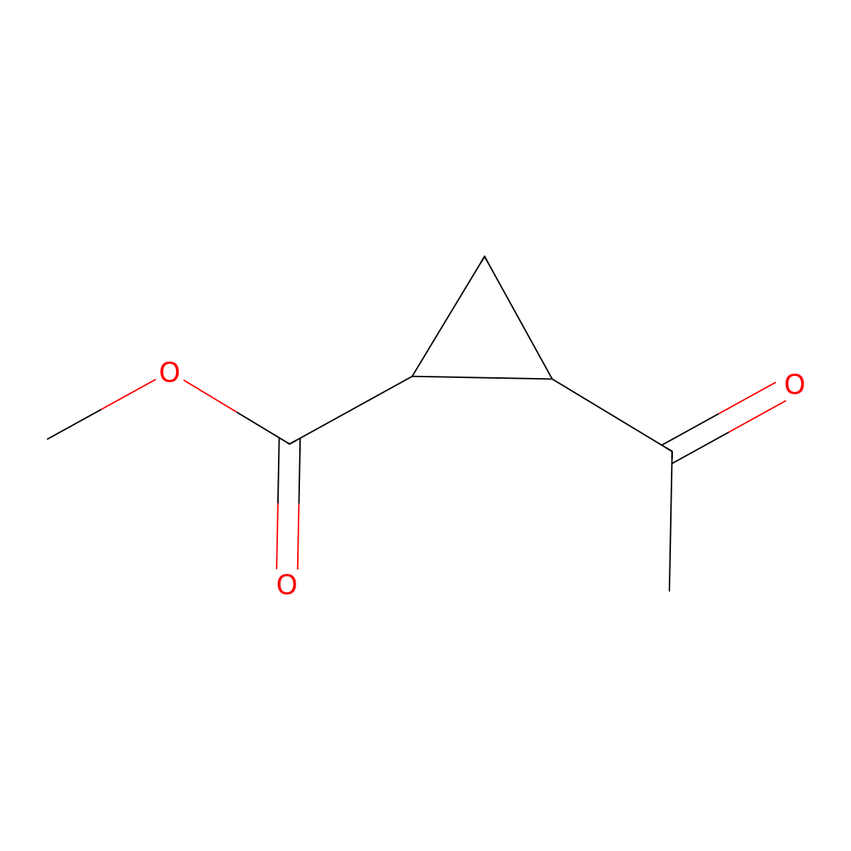 Methyl 2-acetylcyclopropane-1-carboxylate molecular structure, CAS 143955-12-8