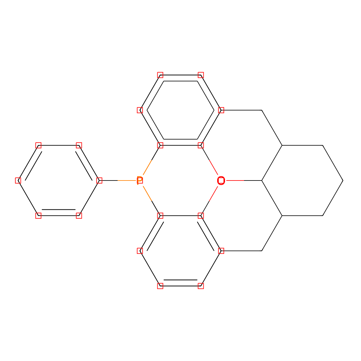 1,13-Bis(diphenyl)phosphino-(5aS,8aS,14aS)-5a,6,7,8,8a,9-hexahydro-5H-[1]benzopyrano[3,2-d]xanthene , (S,S,S)-Ph-SKP molecular structure, CAS 1439556-82-7