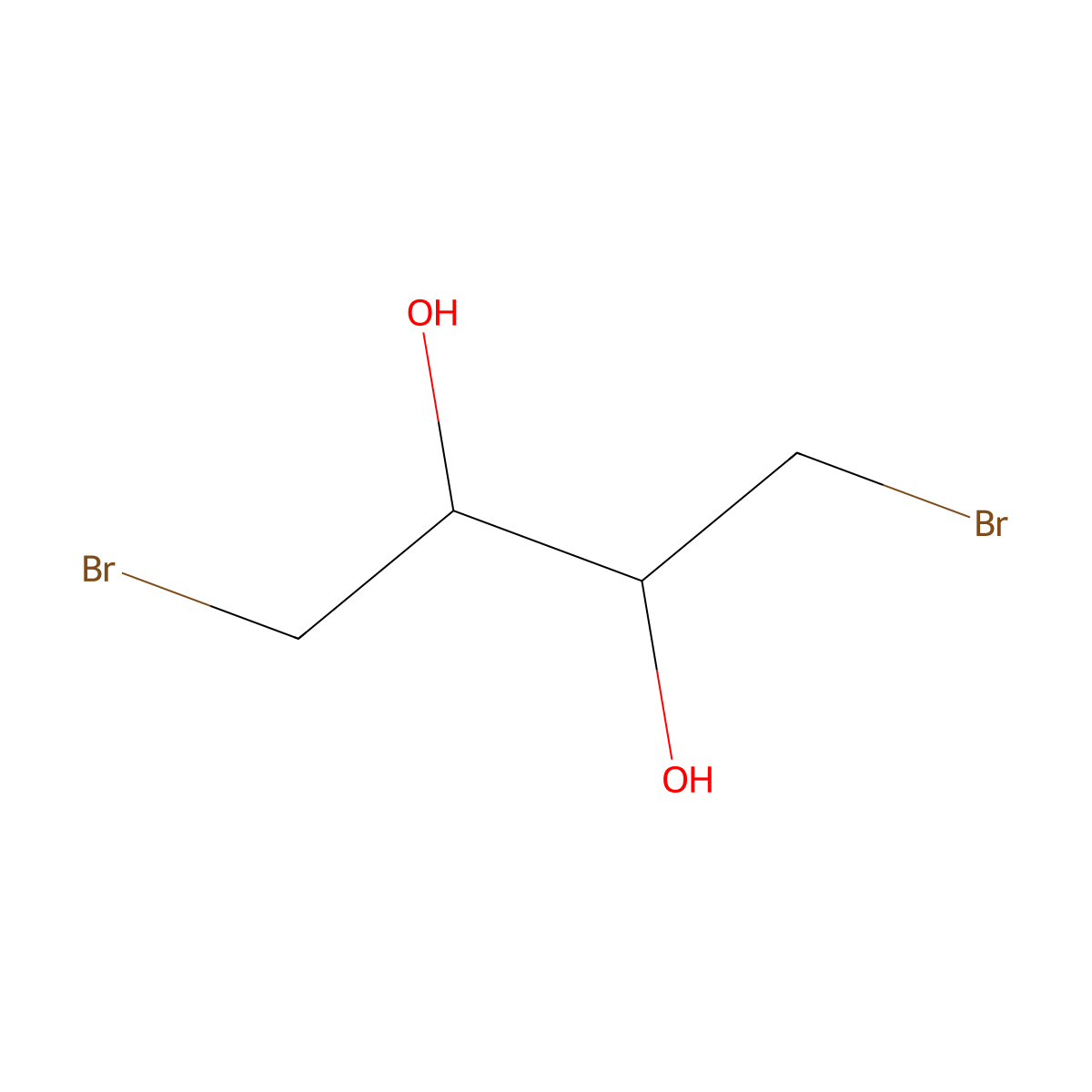 1,4-Dibromo-2,3-butanediol molecular structure, CAS 14396-65-7