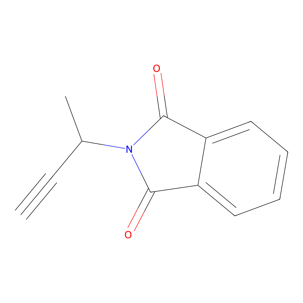 2-(But-3-YN-2-YL)isoindoline-1,3-dione molecular structure, CAS 14396-89-5