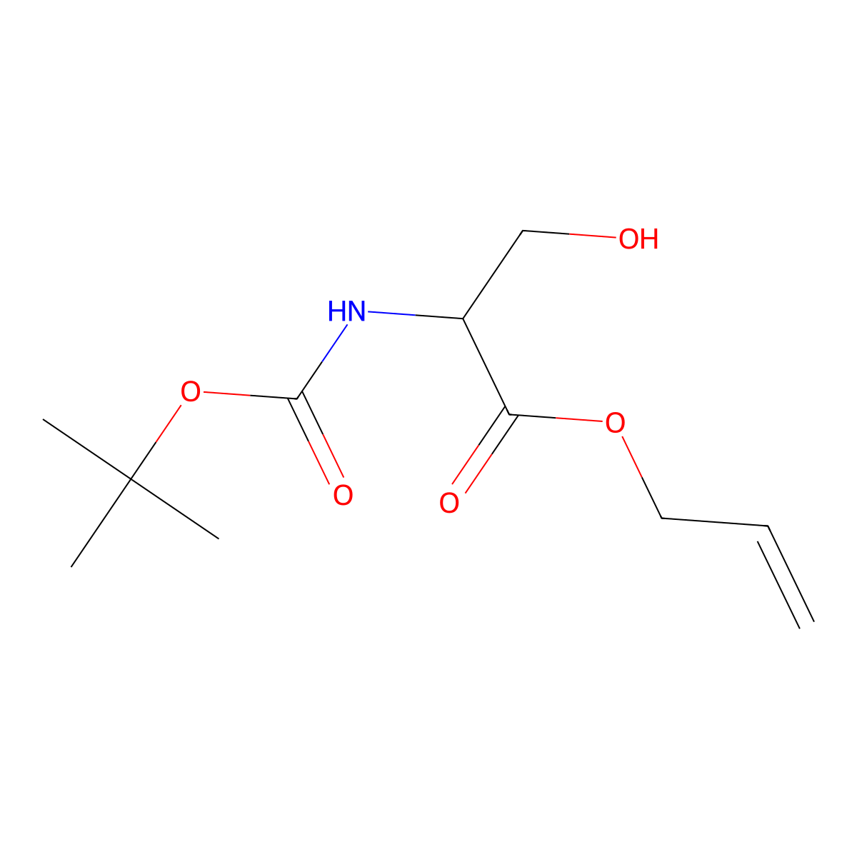 N-t-Boc-L-serine Allyl Ester molecular structure, CAS 143966-57-8