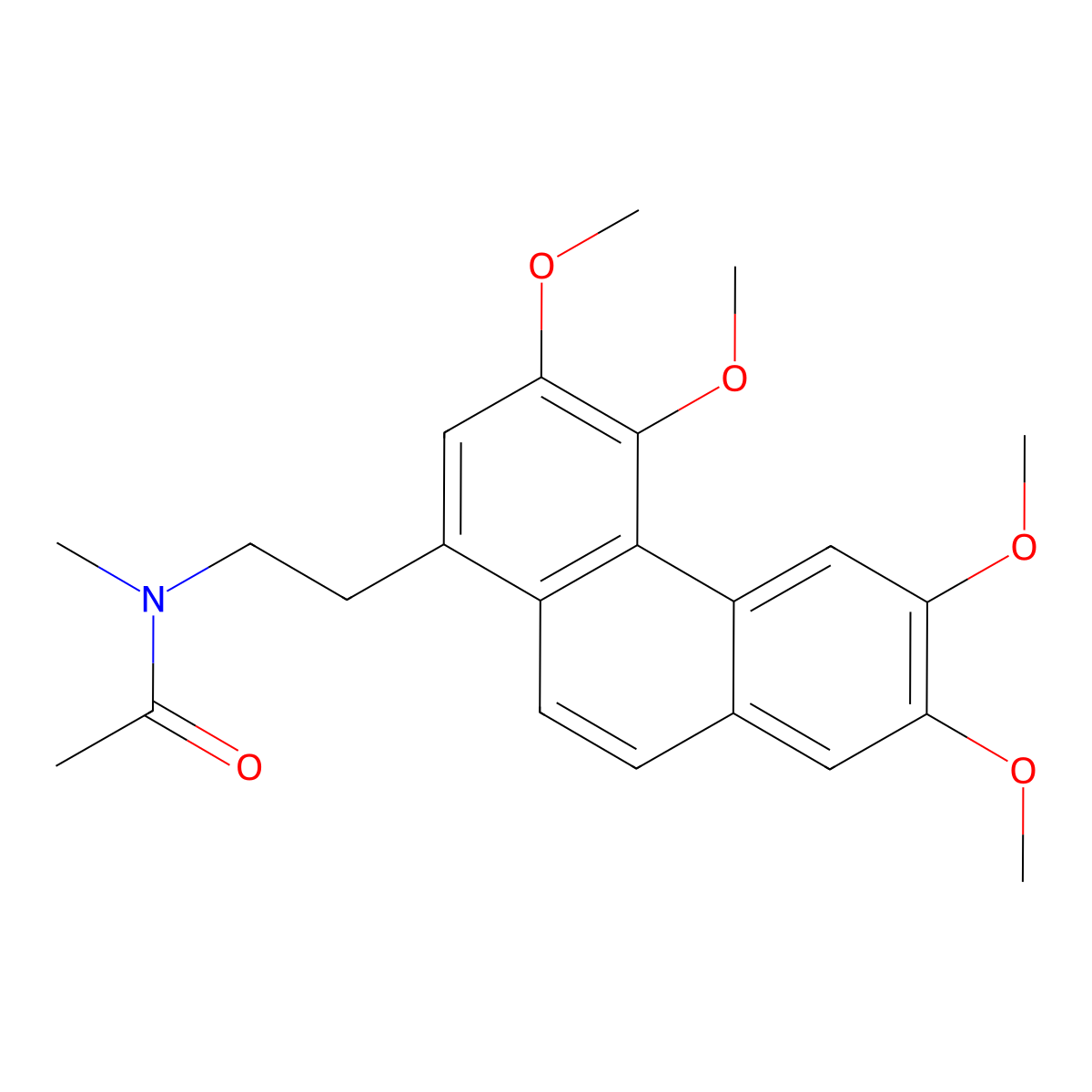 N-Methyl-N-[2-(3,4,6,7-tetramethoxyphenanthren-1-YL)ethyl]acetamide molecular structure, CAS 14397-37-6