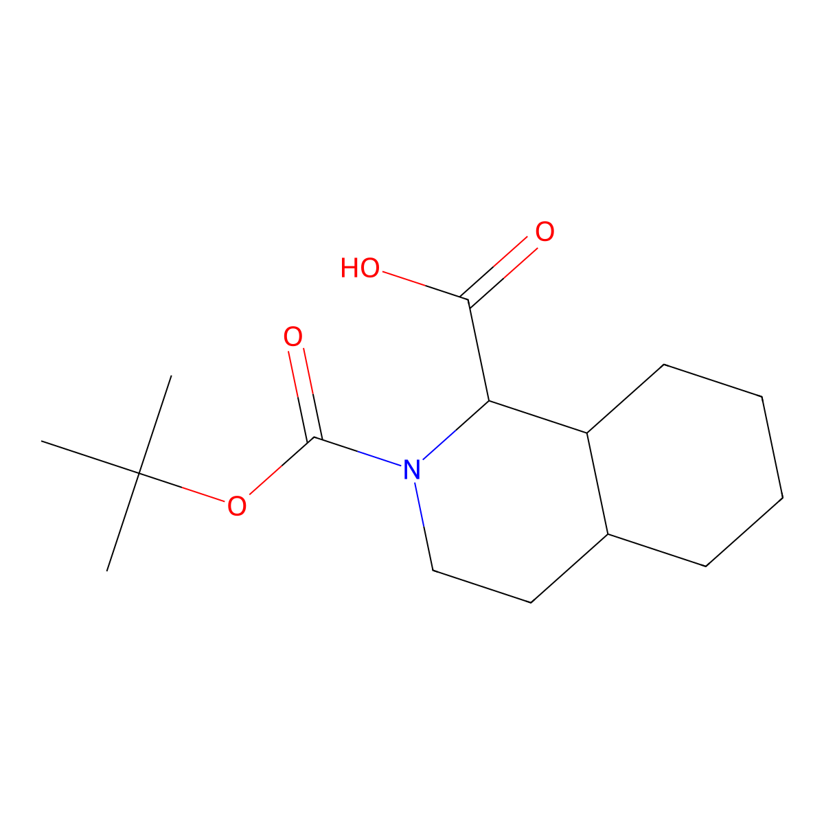 2-((Tert-butoxy)carbonyl)-decahydroisoquinoline-1-carboxylic acid molecular structure, CAS 143978-62-5