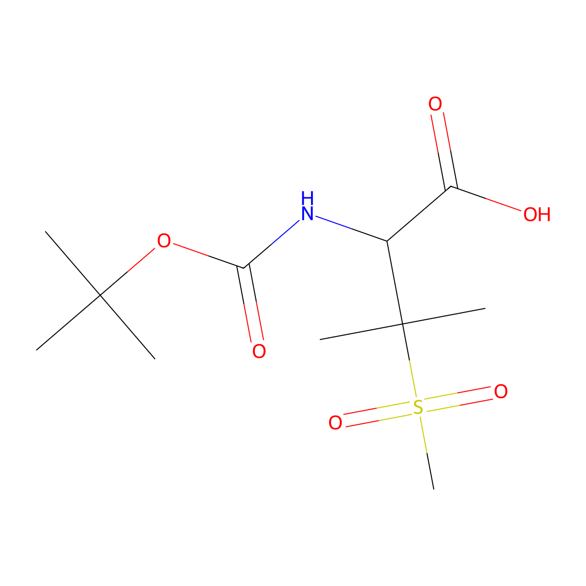 Boc-3-(methylsulfonyl)-L-valine molecular structure, CAS 143978-86-3