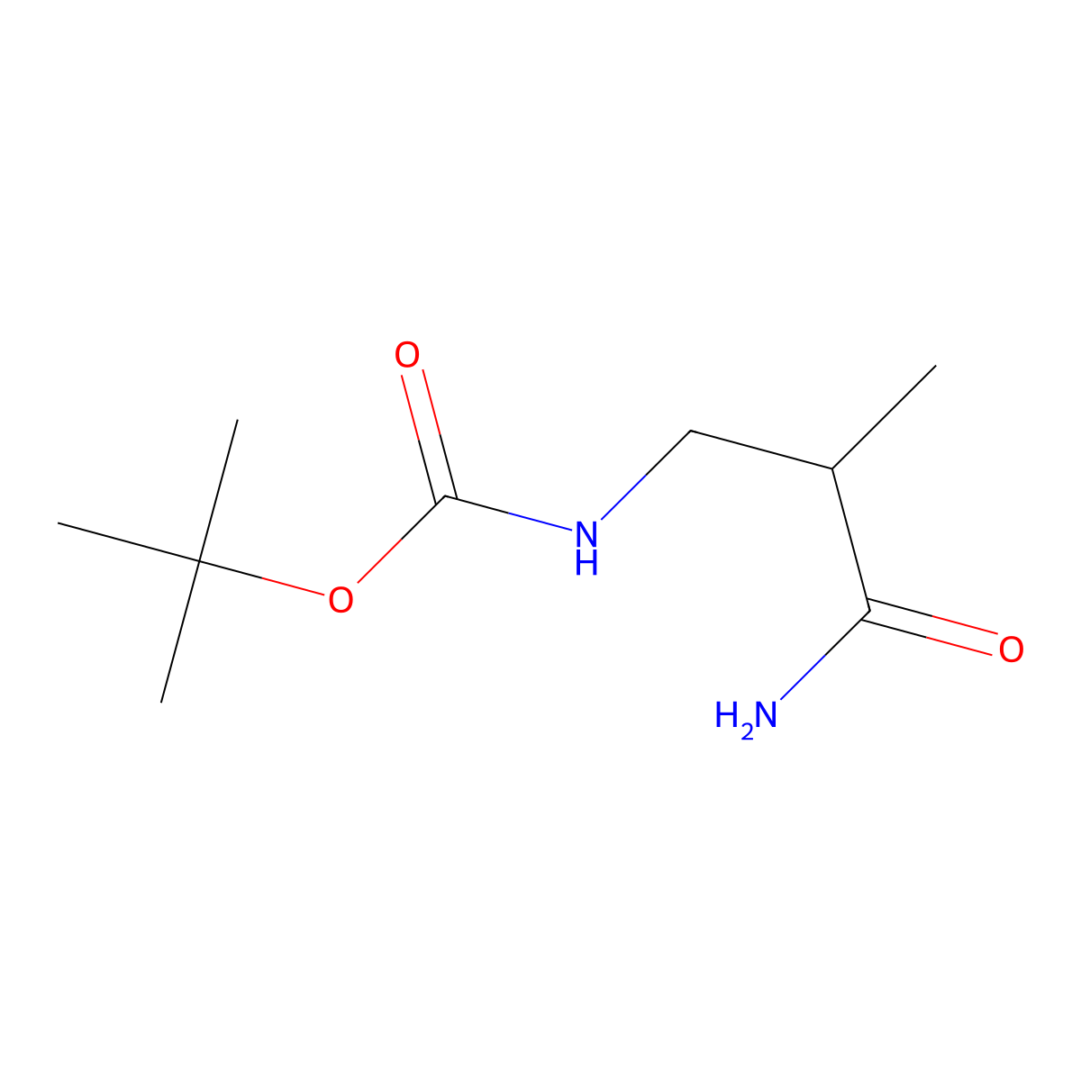 Carbamic acid, (3-amino-2-methyl-3-oxopropyl)-, 1,1-dimethylethyl ester molecular structure, CAS 143979-23-1