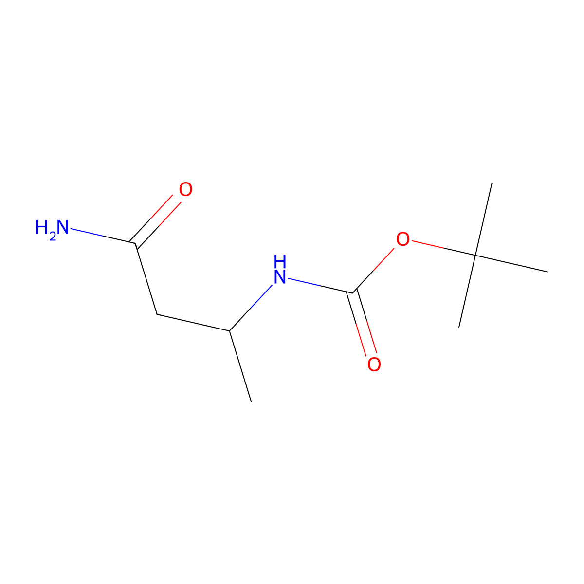 Carbamic acid, (3-amino-1-methyl-3-oxopropyl)-, 1,1-dimethylethyl ester (9CI) molecular structure, CAS 143979-27-5