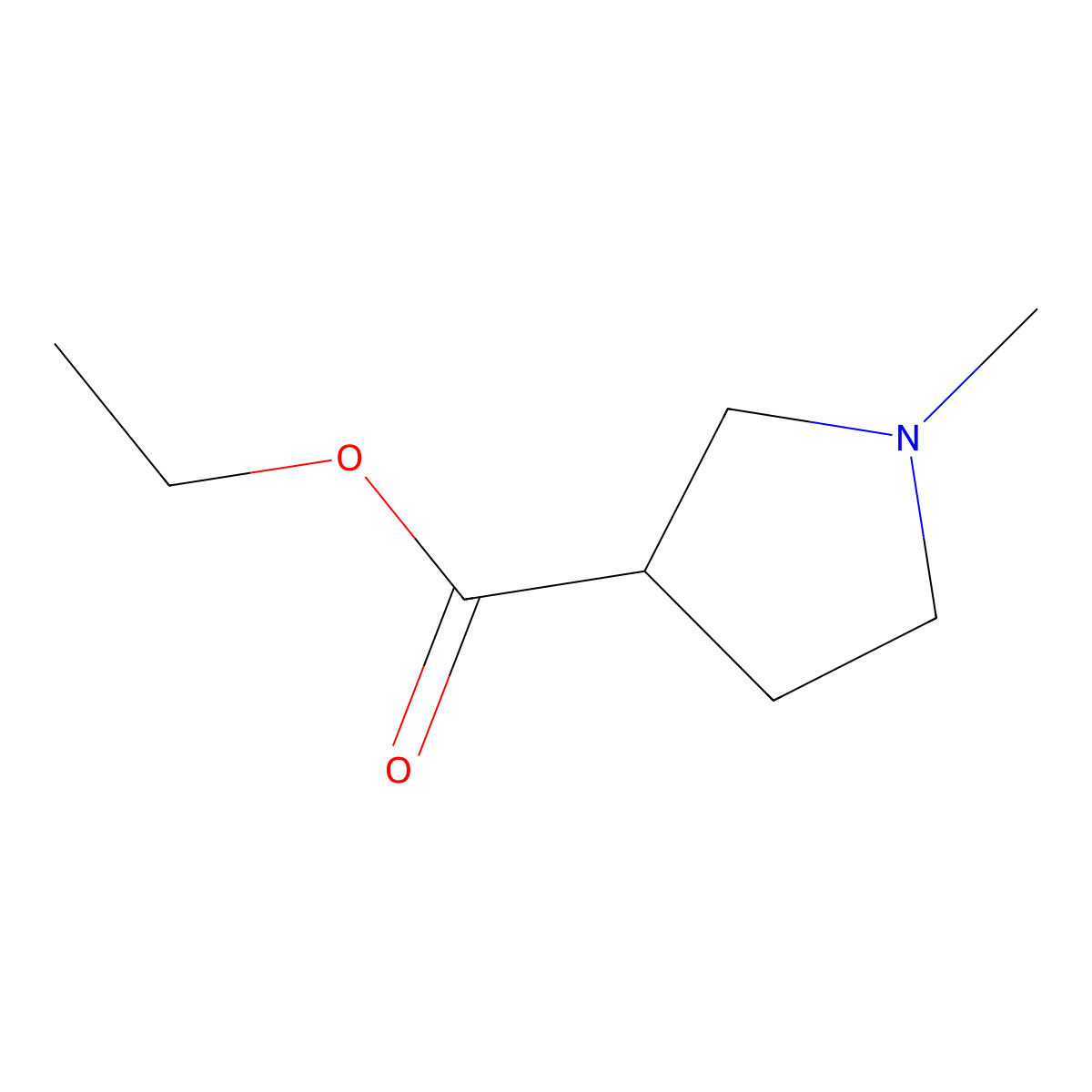 Ethyl 1-methylpyrrolidine-3-carboxylate molecular structure, CAS 14398-95-9