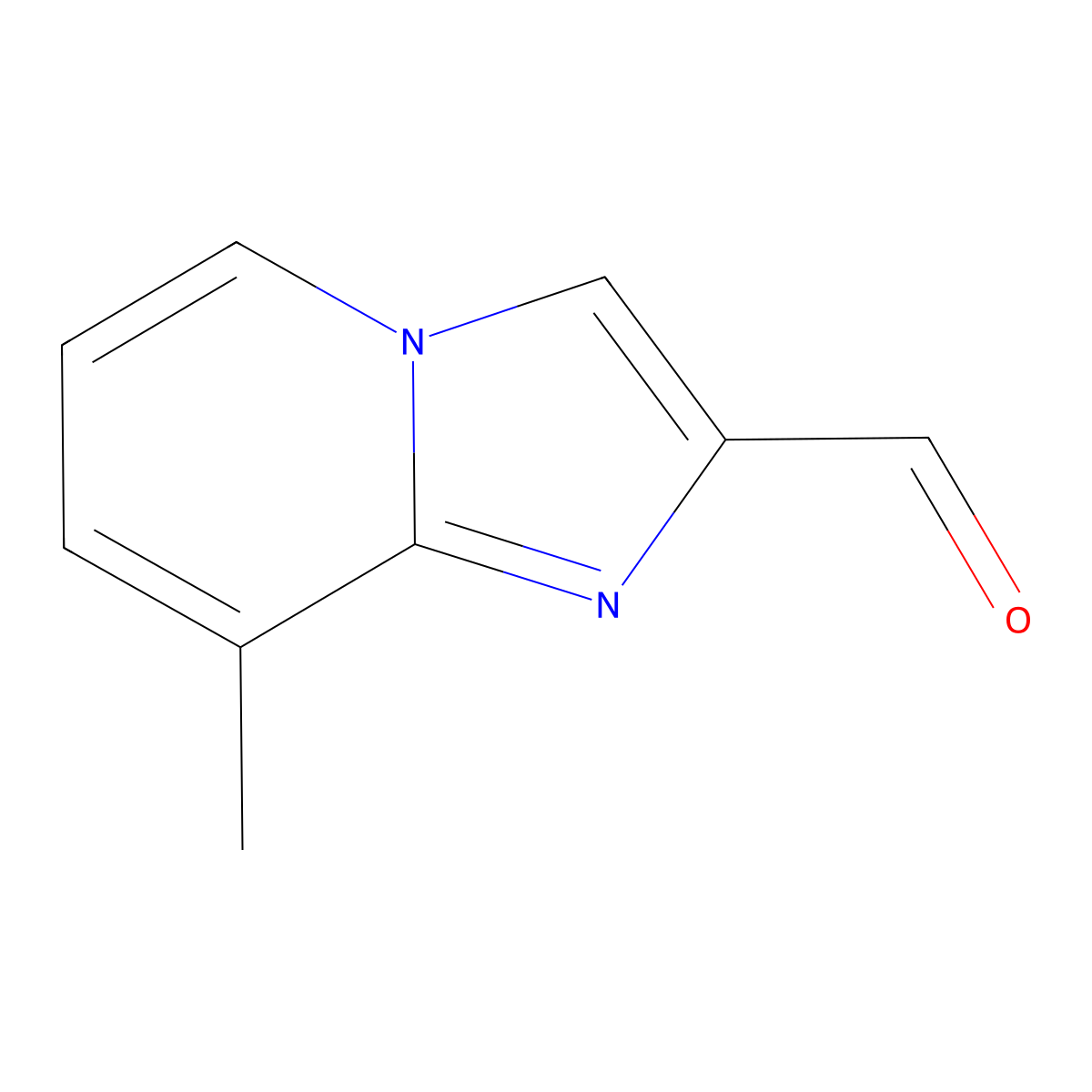 8-Methylimidazo[1,2-a]pyridine-2-carbaldehyde molecular structure, CAS 143982-39-2