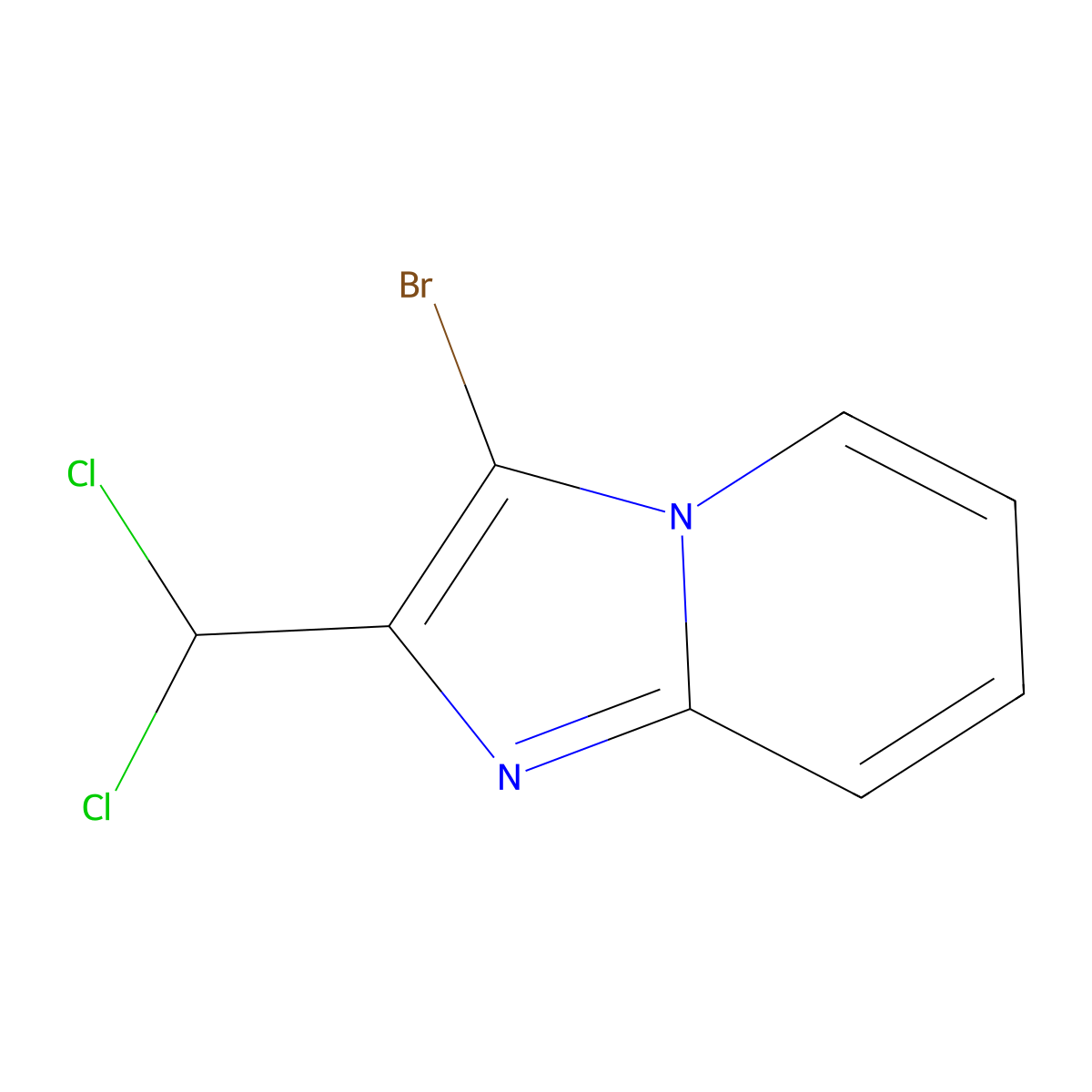 3-Bromo-2-(dichloromethyl)imidazo[1,2-A]pyridine molecular structure, CAS 143982-52-9