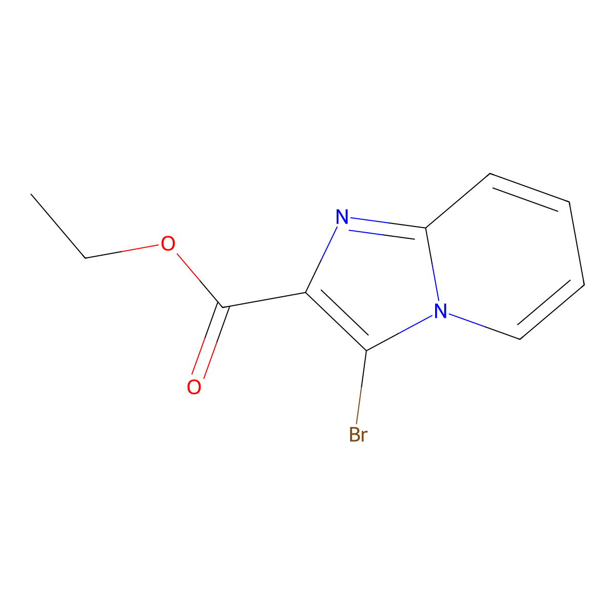 Ethyl 3-bromoimidazo[1,2-a]pyridine-2-carboxylate molecular structure, CAS 143982-54-1