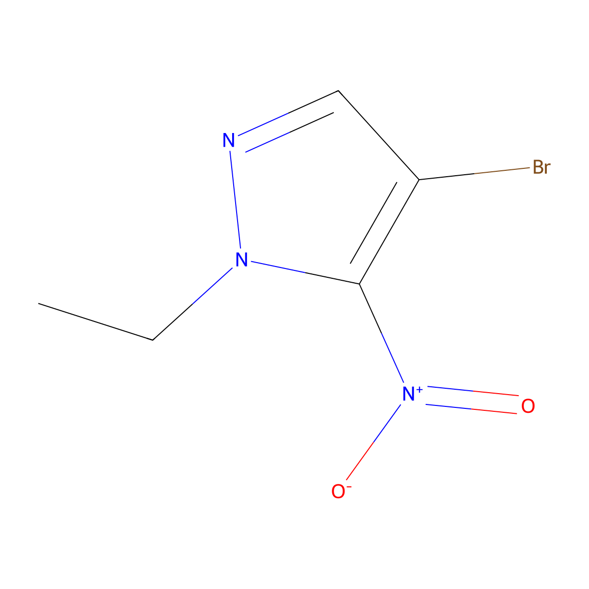 4-Bromo-1-ethyl-5-nitro-1H-pyrazole molecular structure, CAS 1439820-86-6