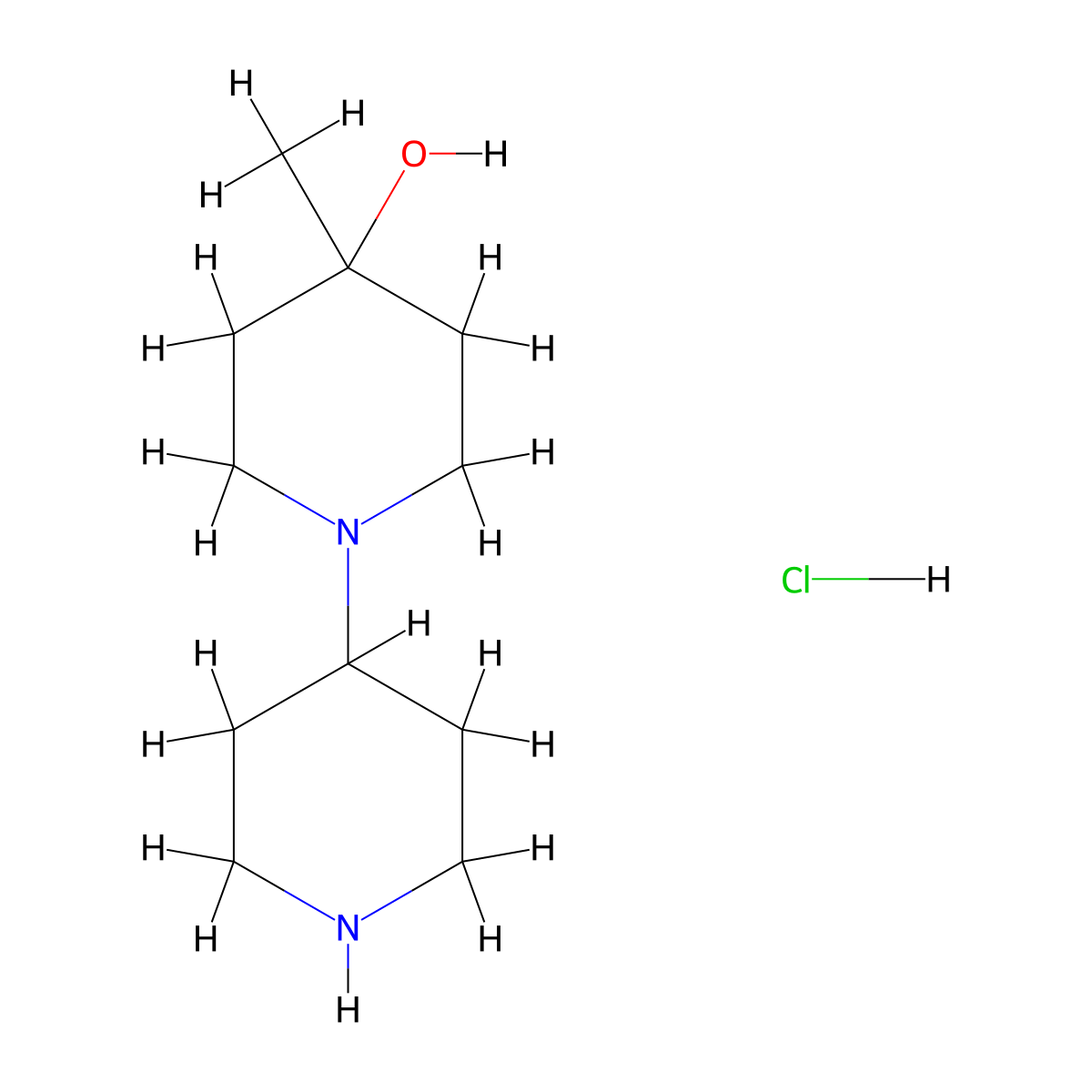 4-Methyl-[1,4'-bipiperidin]-4-ol hydrochloride molecular structure, CAS 1439823-59-2
