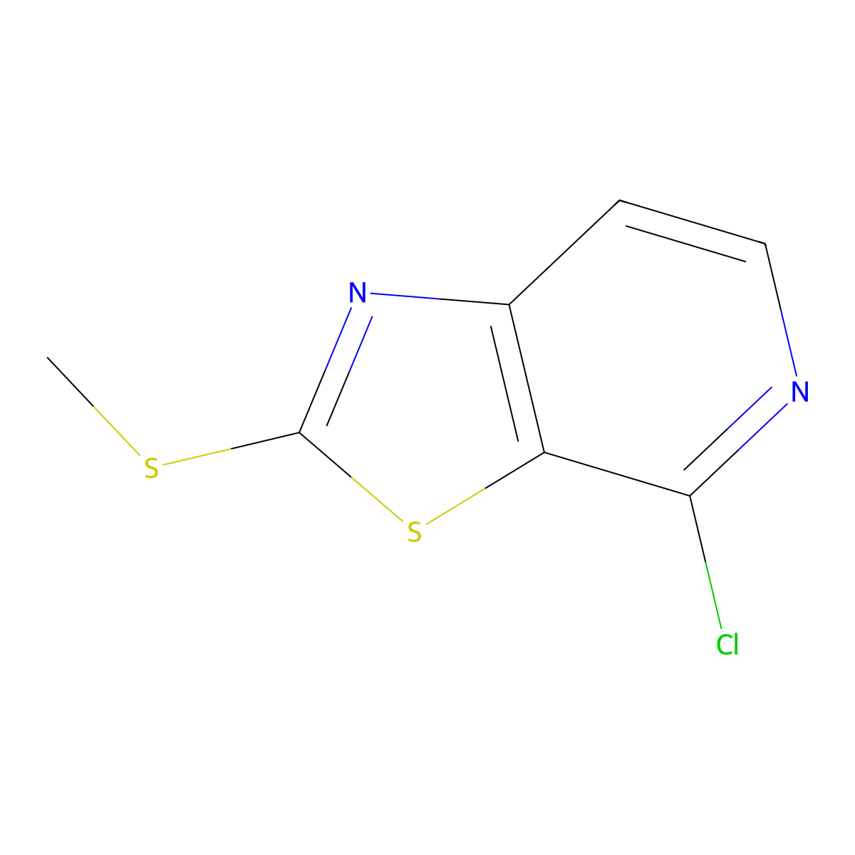 4-Chloro-2-(methylthio)thiazolo[5,4-c]pyridine molecular structure, CAS 1439823-62-7