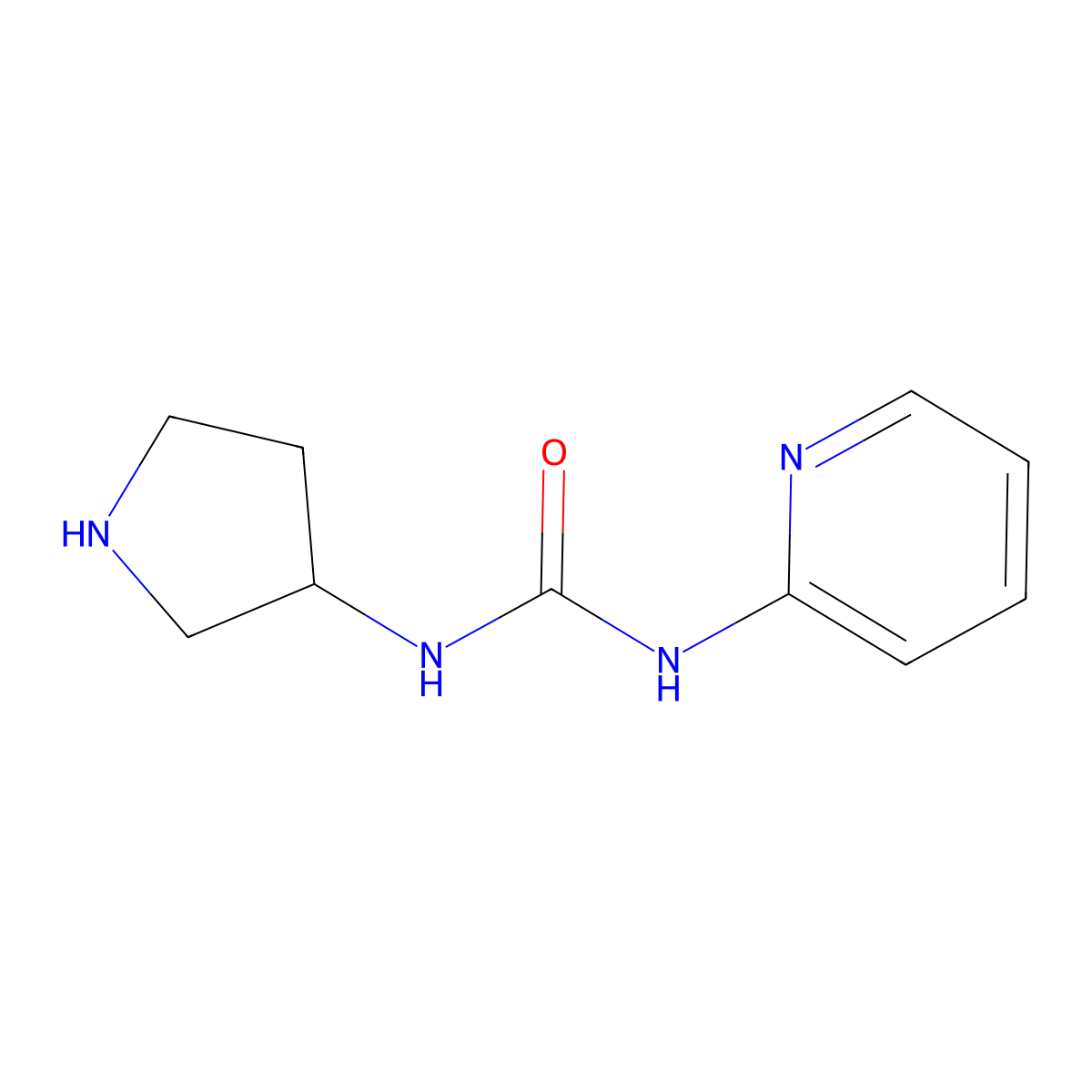 (R)-1-(Pyridin-2-yl)-3-(pyrrolidin-3-yl)urea molecular structure, CAS 1439894-55-9