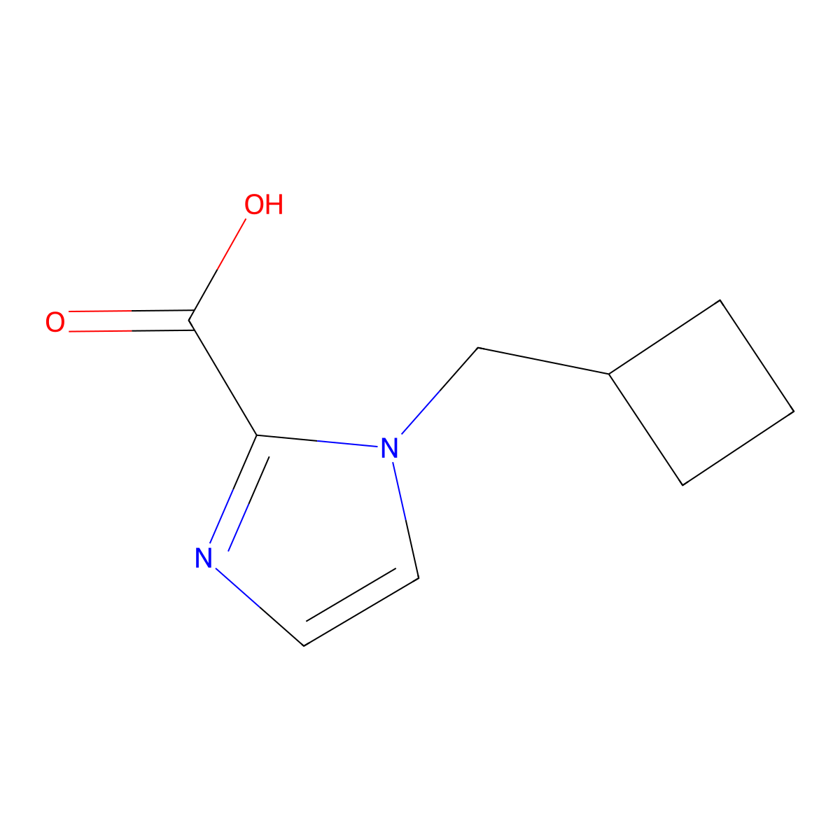 1-(Cyclobutylmethyl)-1H-imidazole-2-carboxylic acid molecular structure, CAS 1439896-41-9